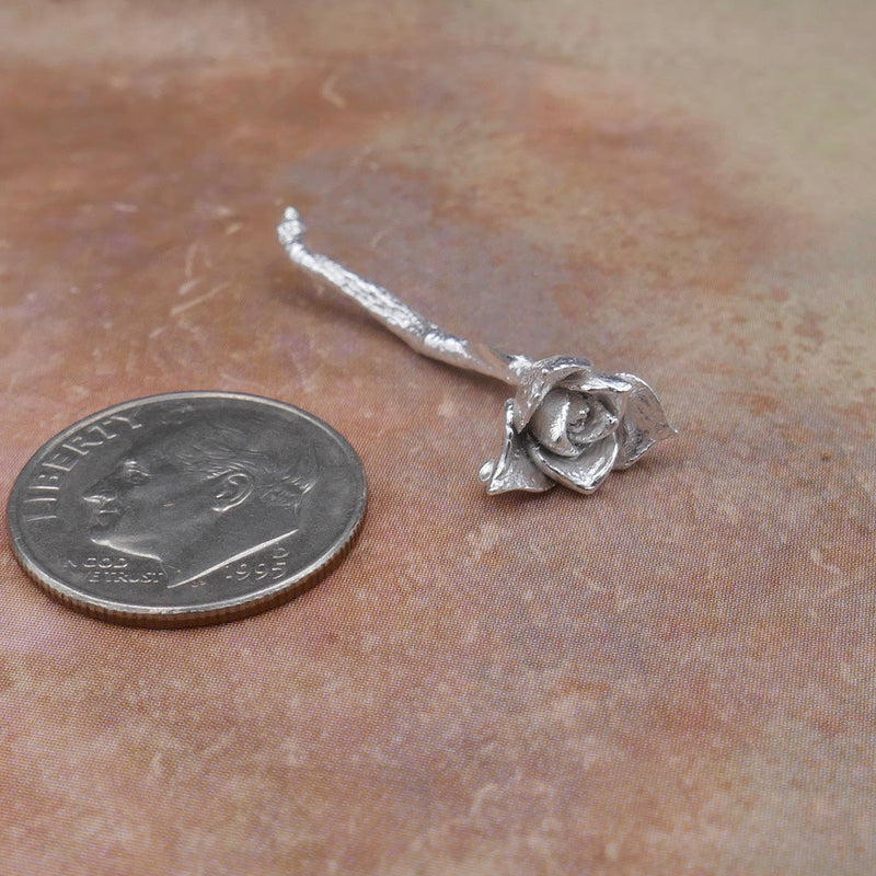 Cast Succulent Rose on Vine for Jewelry Design