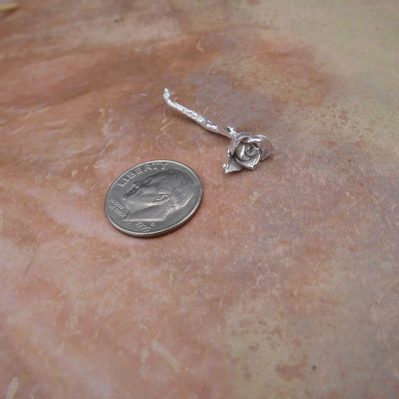 Cast Succulent Rose on Vine for Jewelry Design