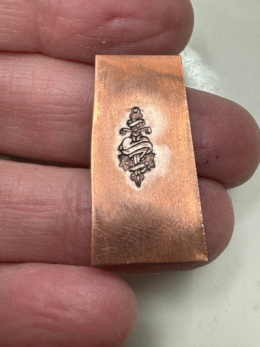 Sword through heart stamp