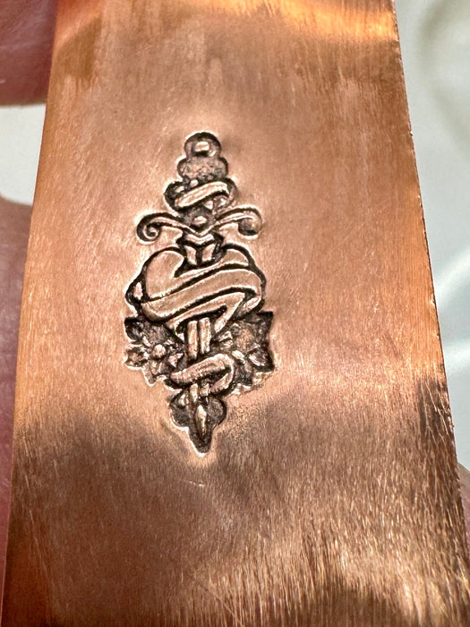 Sword through heart stamp