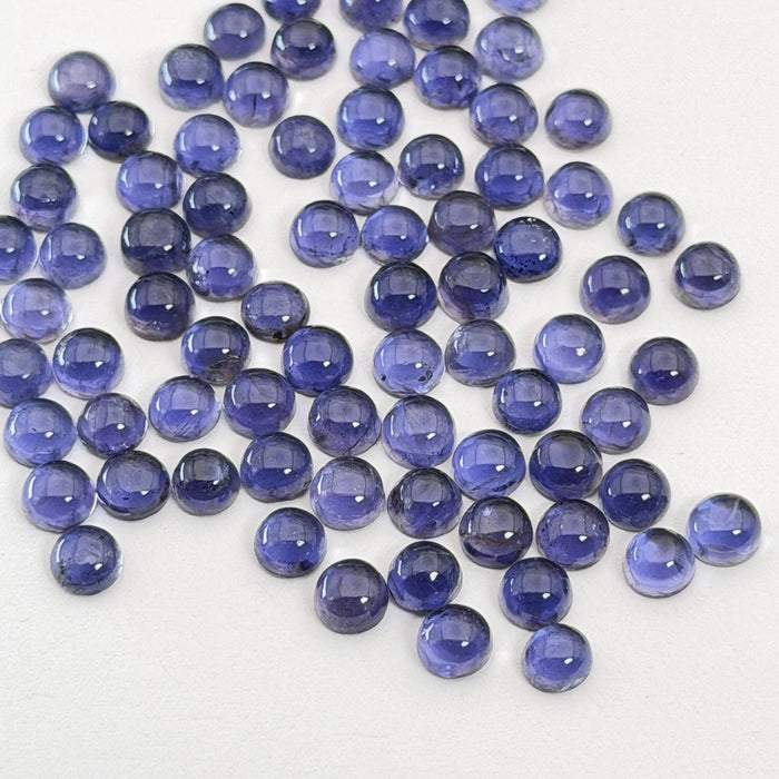 Iolite cabochons 5mm round