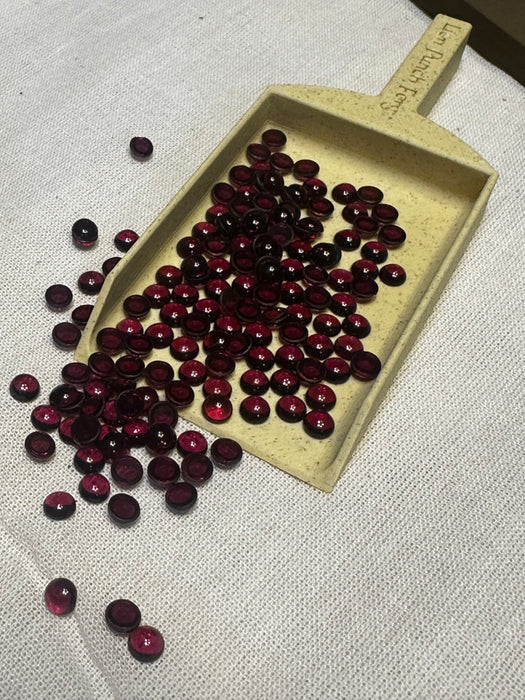 Garnet Cabochons Round (multiple sizes)