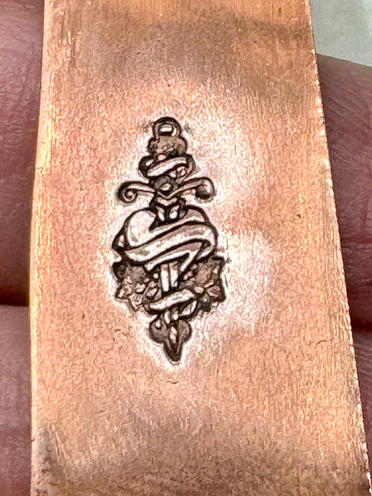 Sword through heart stamp