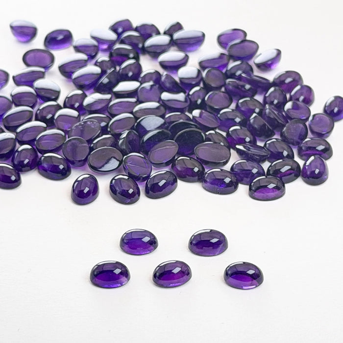 Amethyst cabochon 7x5 oval