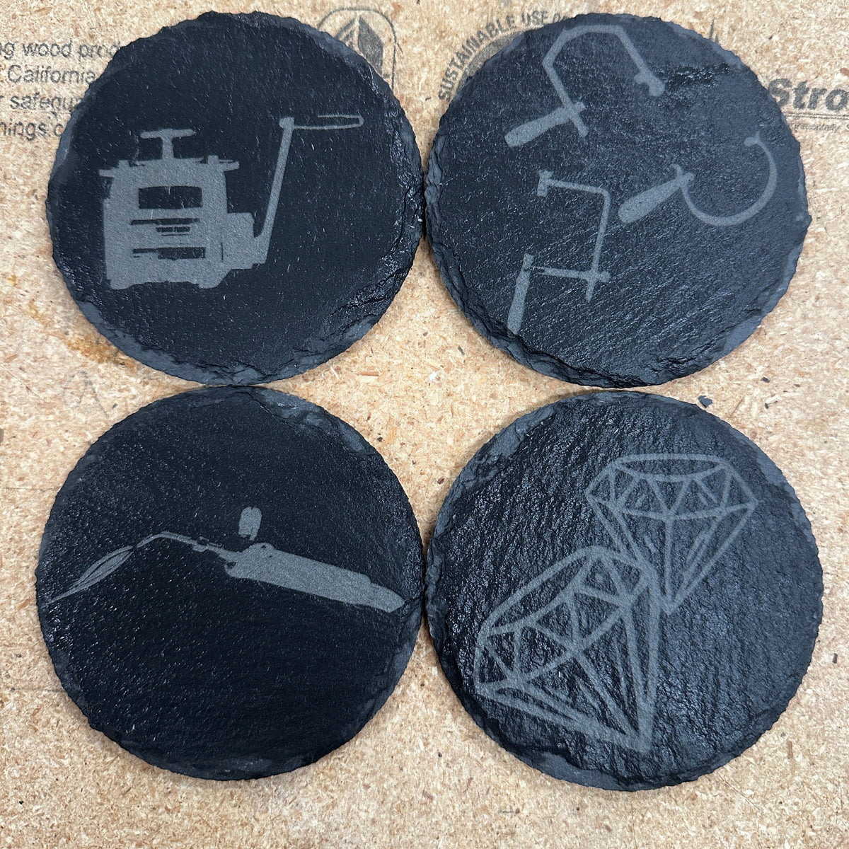 Metalsmith Slate Coaster Set