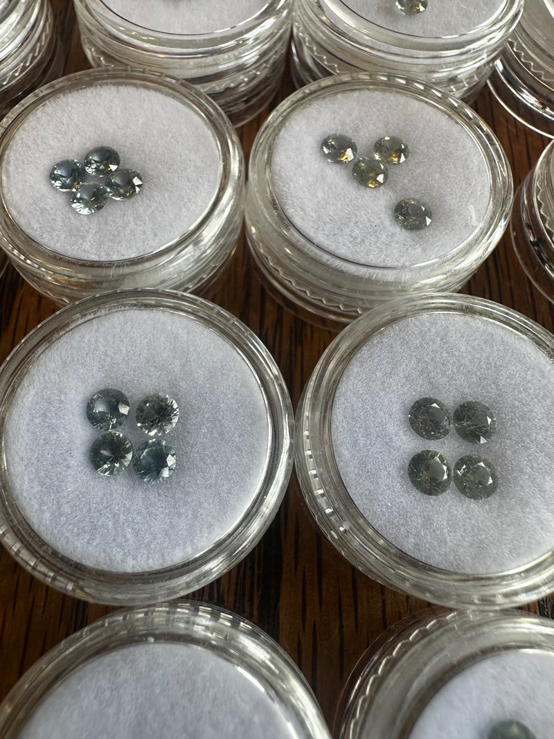 Faceted Montana Sapphire 4 mm round