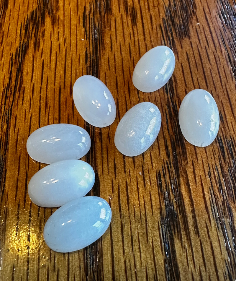 White quartz Cabochons ovals  (Two Sizes)