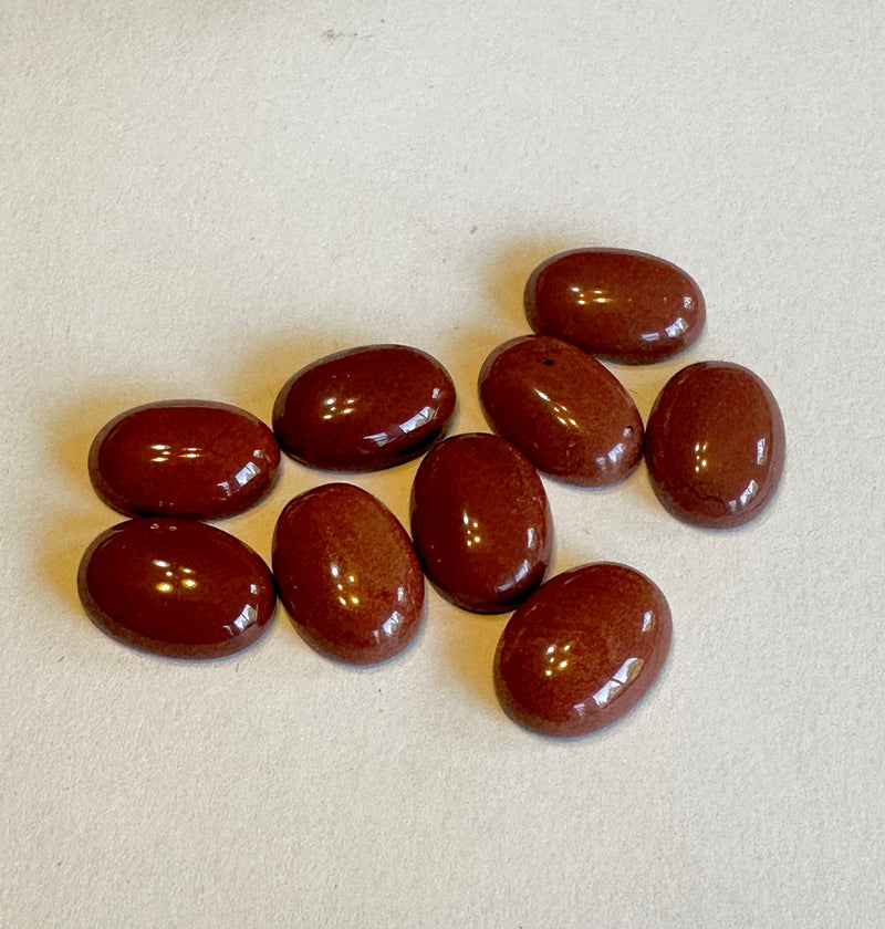 Brick Red Jasper Cabochons 10x14 oval