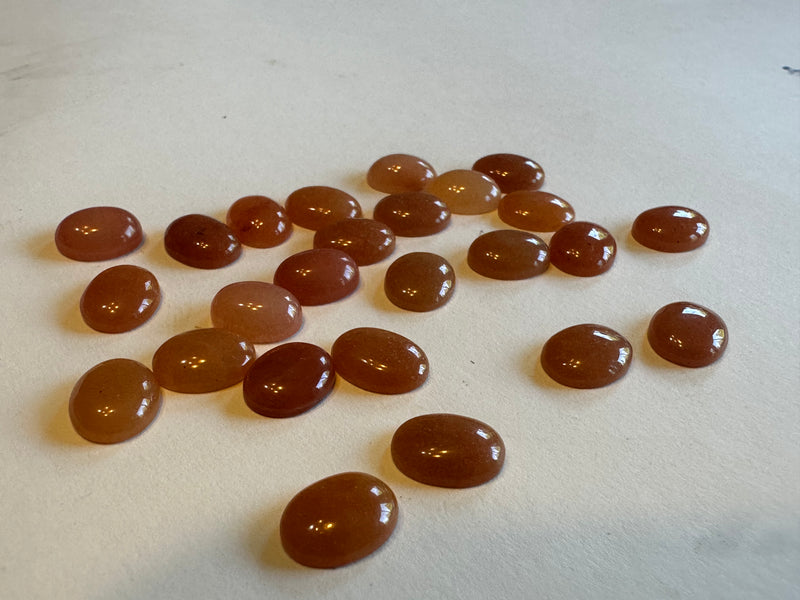 Red Aventurine Cabochons 8x10 oval