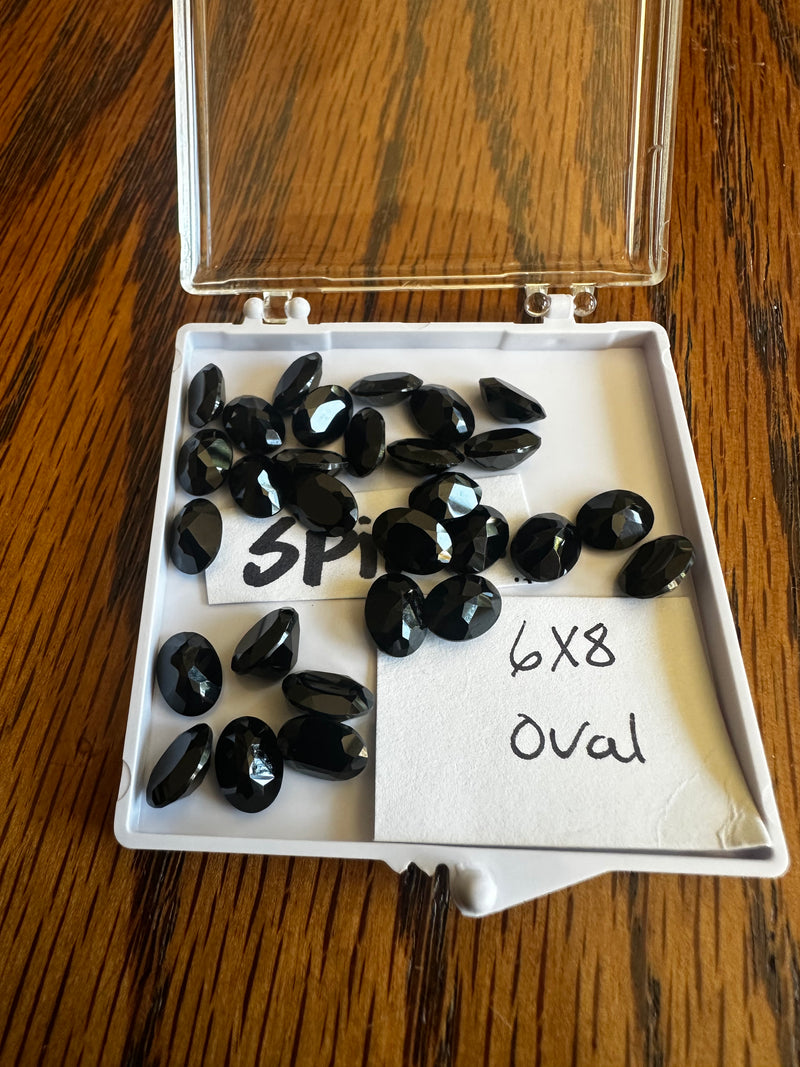 Faceted Black Spinel (Multi Size/Shape)