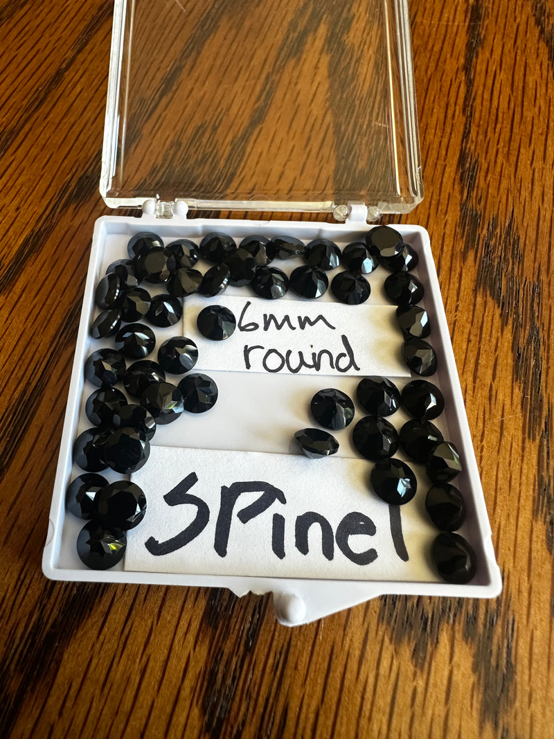 Faceted Black Spinel (Multi Size/Shape)