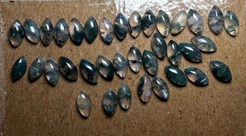 Moss agate Cabochons (various shapes and size)
