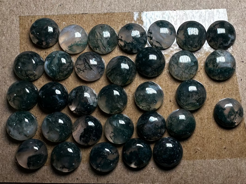 Moss agate Cabochons (various shapes and size)