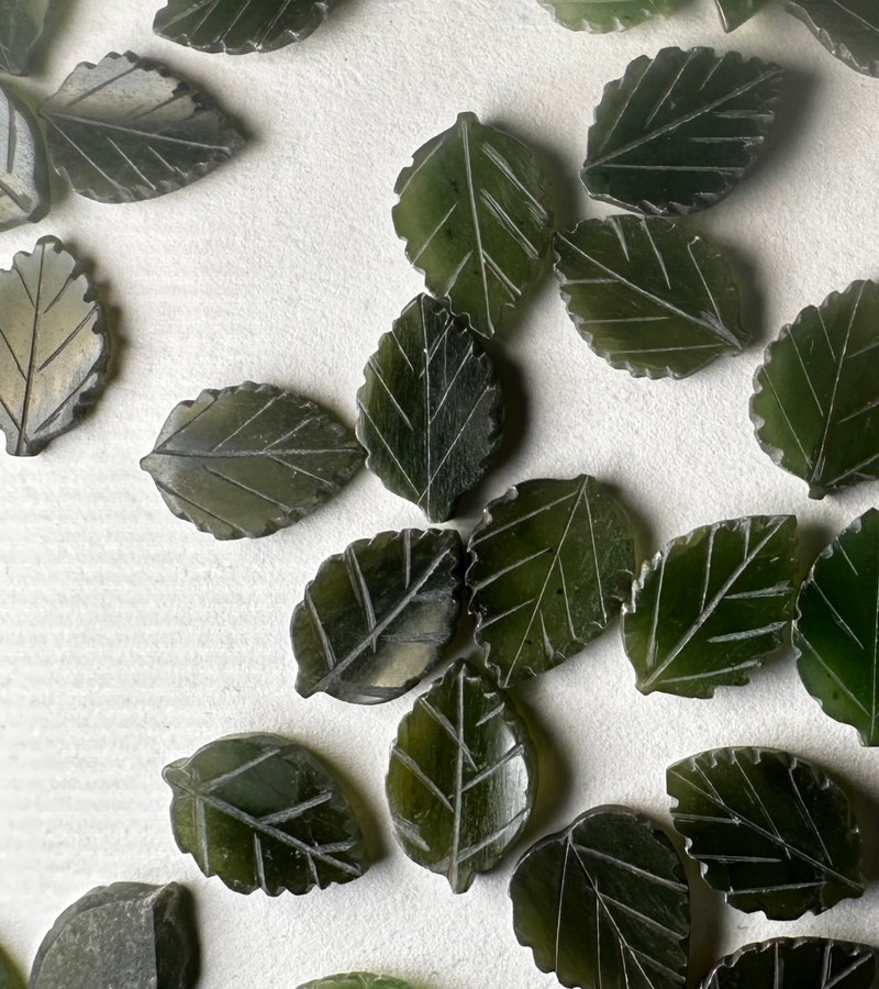 Taiwanese Jade Carved Leaves