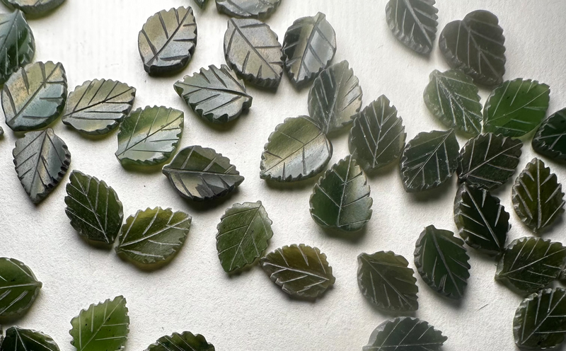 Taiwanese Jade Carved Leaves