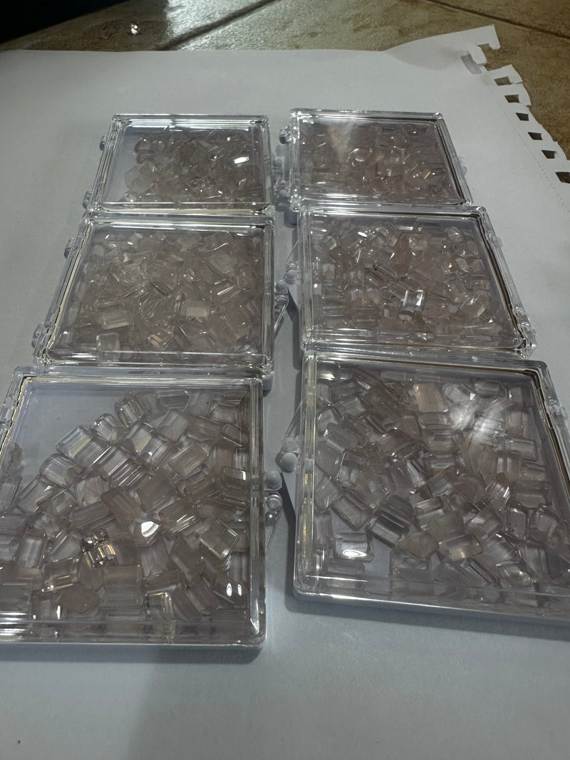 Faceted Rose Quartz 5x7 rectangle