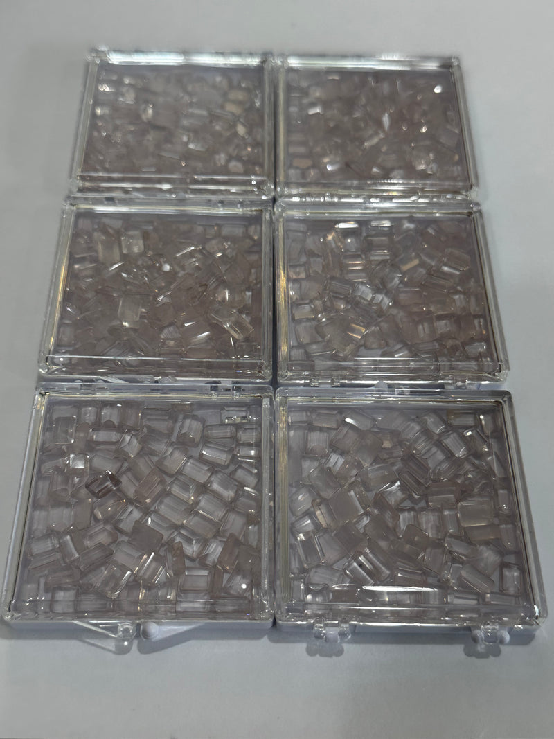 Faceted Rose Quartz 5x7 rectangle