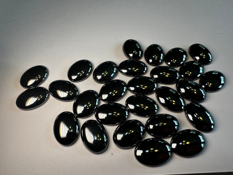 Hematite Cabochons  14x18 oval
