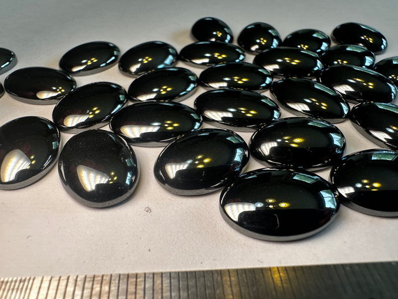 Hematite Cabochons  14x18 oval