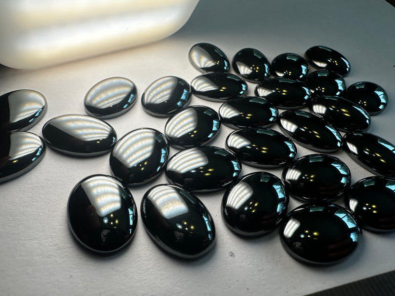 Hematite Cabochons  14x18 oval