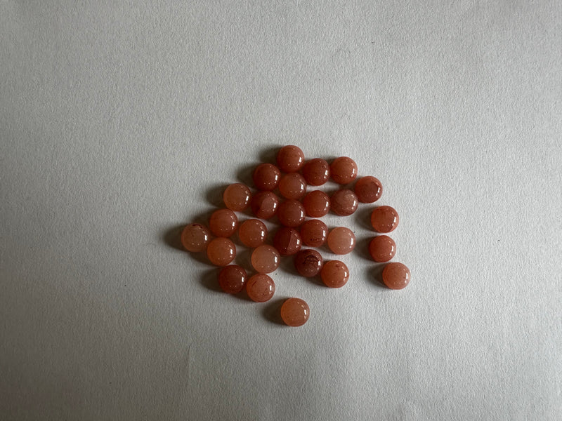 Red Aventurine cabochons 8mm round