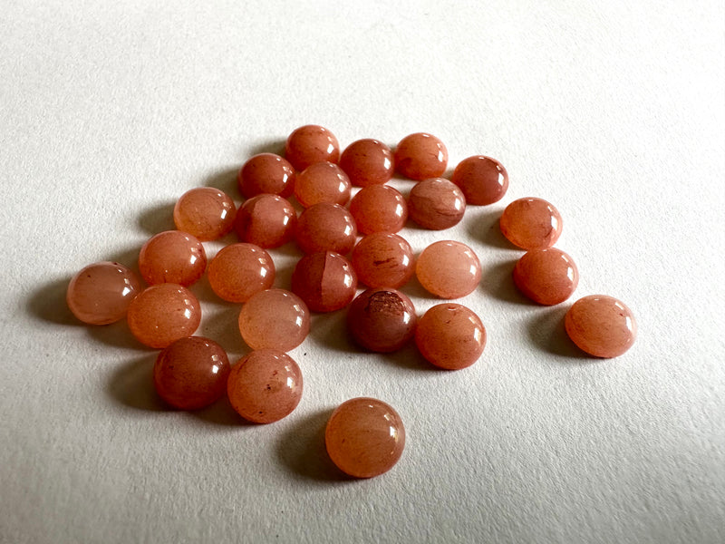 Red Aventurine cabochons 8mm round