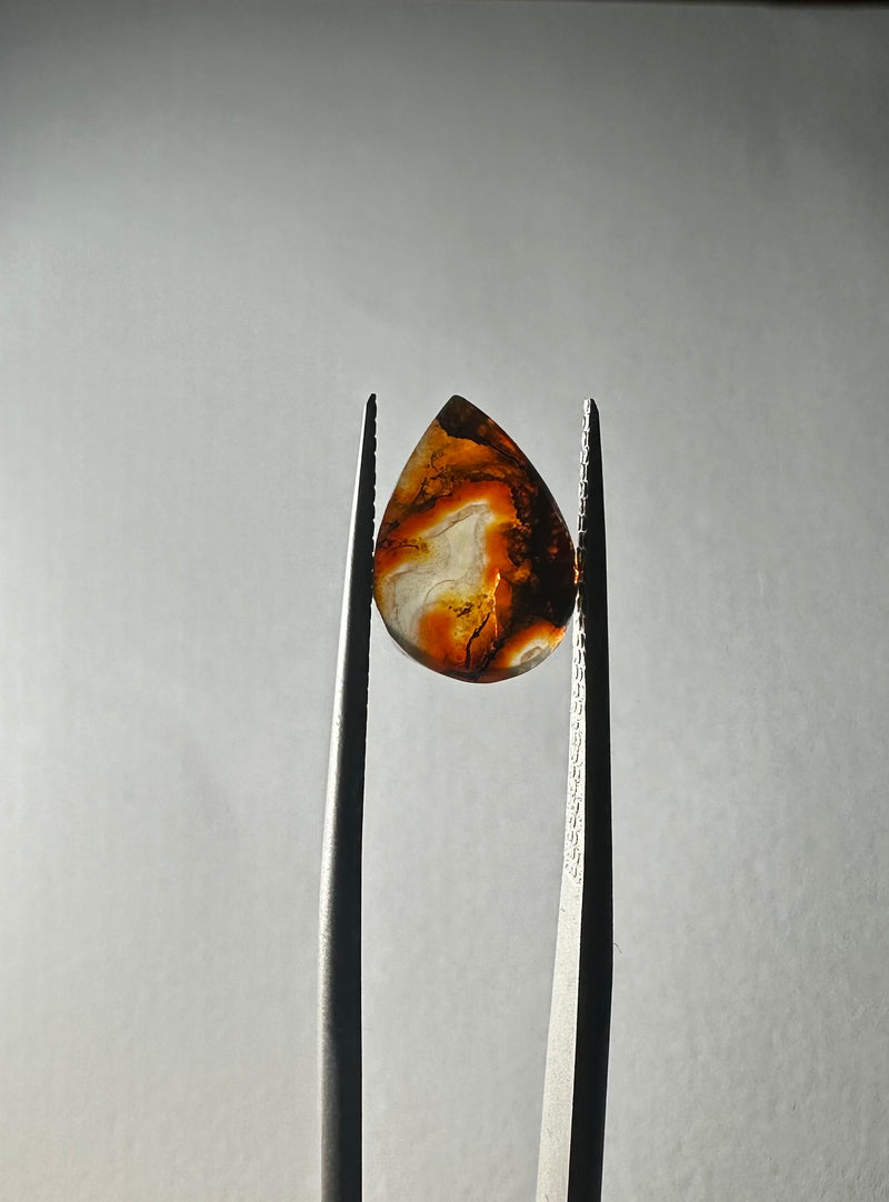 carnelian moss agate cabochons (Multiple sizes)