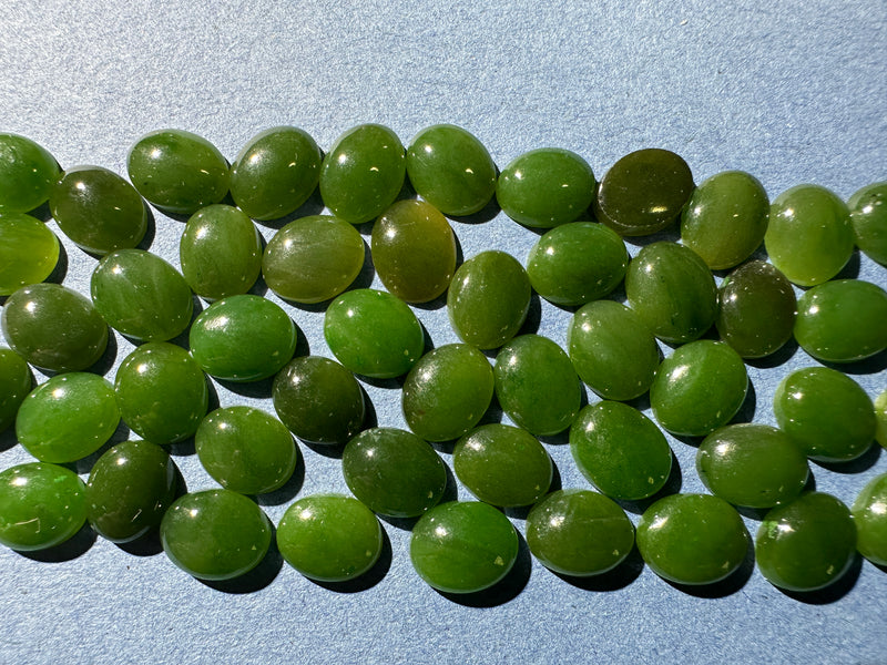 Taiwanese Jade cabochon ovals 8X10