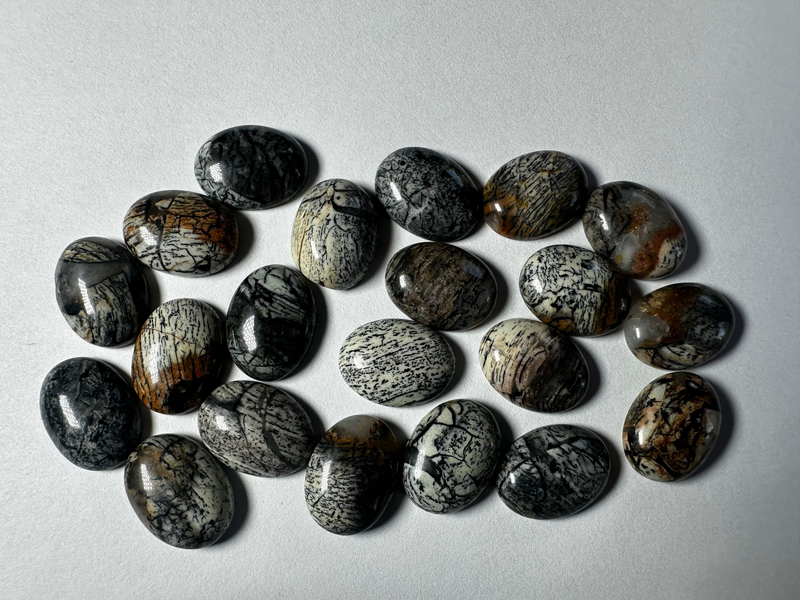 Brecciated Jasper cabochons (different colors)