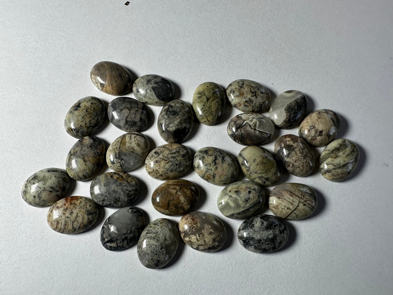 Brecciated Jasper cabochons (different colors)