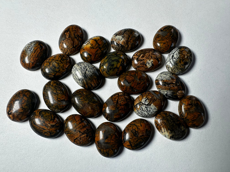 Brecciated Jasper cabochons (different colors)