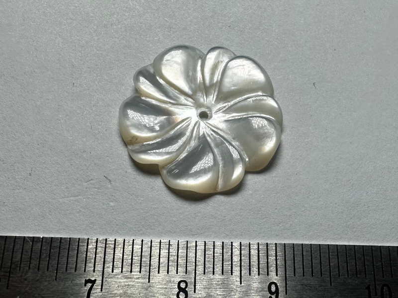 Vintage mother of pearl carved flowers