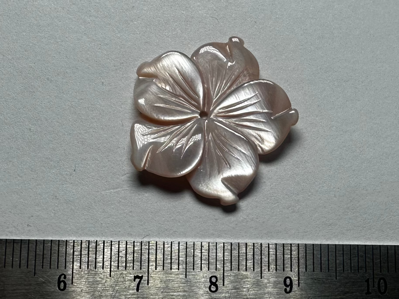 Vintage mother of pearl carved flowers