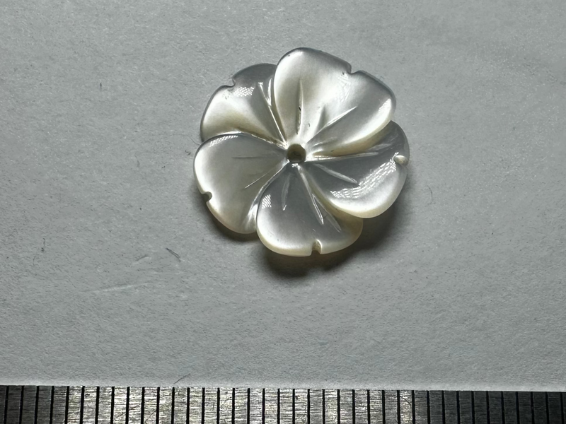 Vintage mother of pearl carved flowers