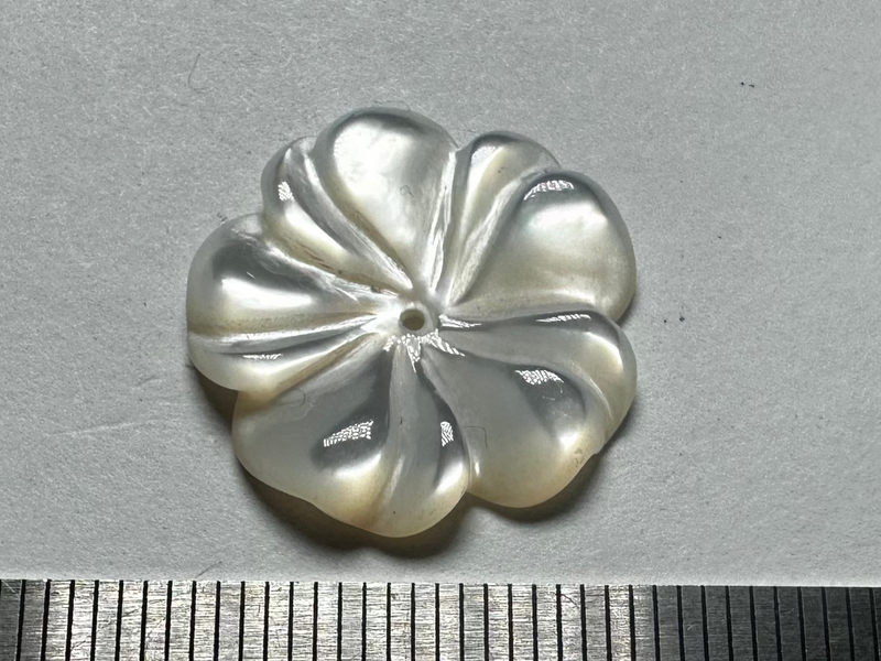 Vintage mother of pearl carved flowers