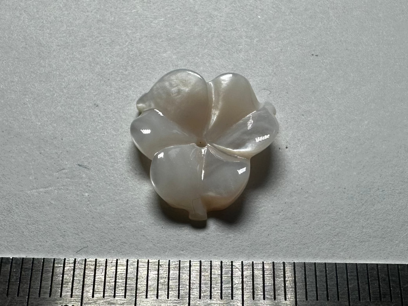 Vintage mother of pearl carved flowers