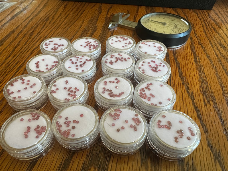 Faceted Ruby lots 2mm (+/-) rounds