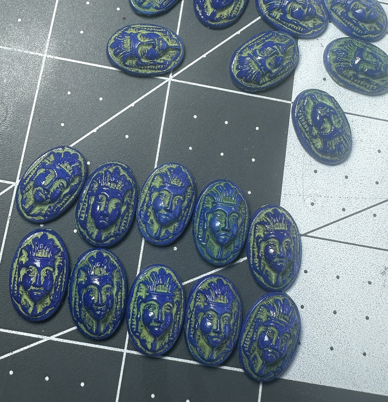 Glass Egyptian Pharaoh Cameos 16x11mm