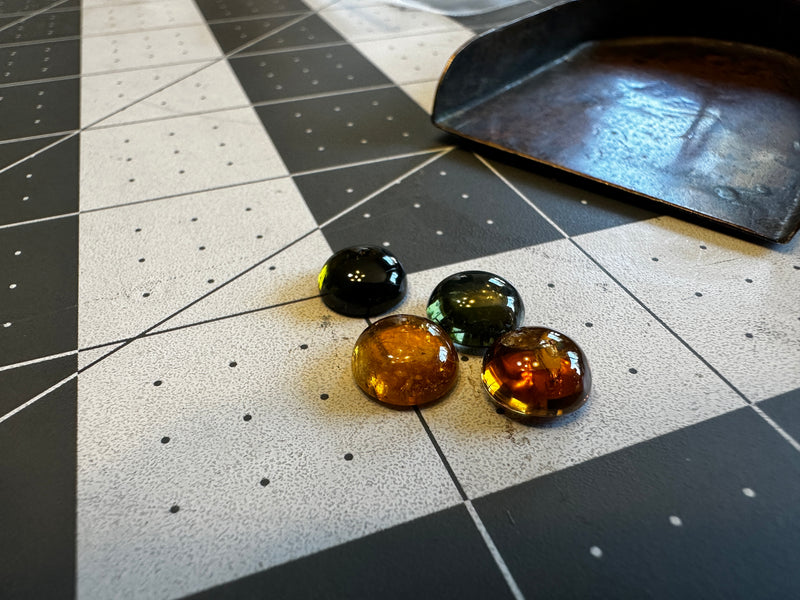 Tourmaline Cabochons 9mm round