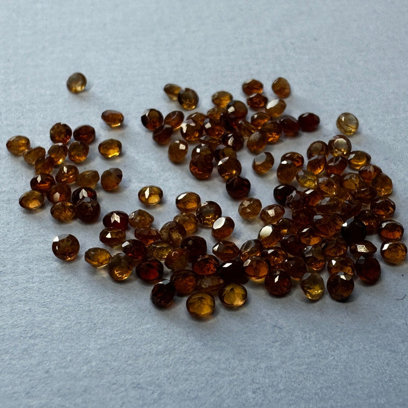 1.5mm Hessonite Garnet faceted round