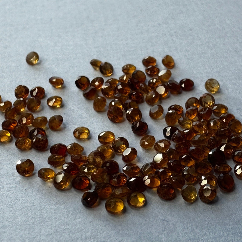 1.5mm Hessonite Garnet faceted round