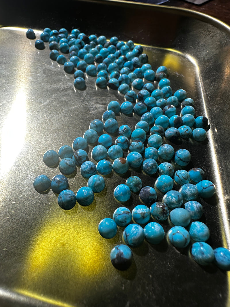 Kingman Turquoise cabochons 5mm  round
