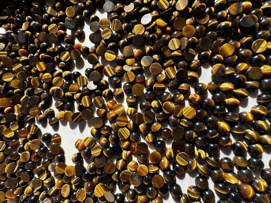 Tigers eye cabochons 6mm round