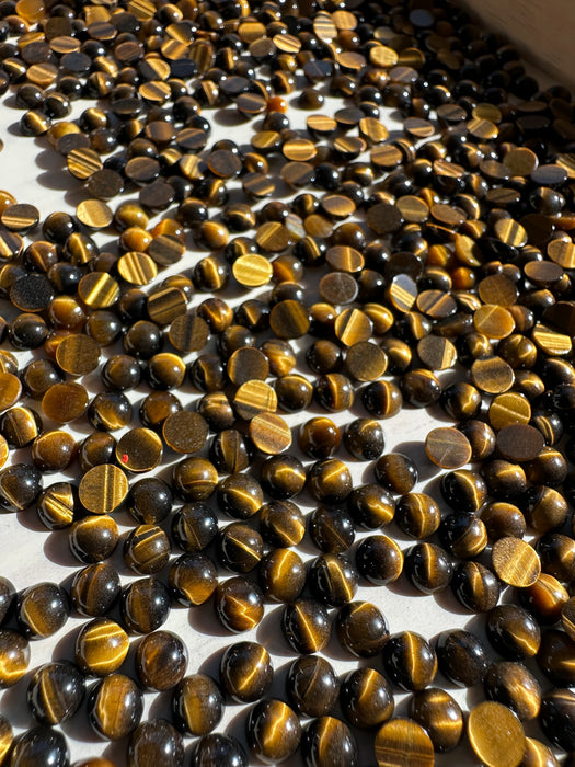Tigers eye cabochons 6mm round