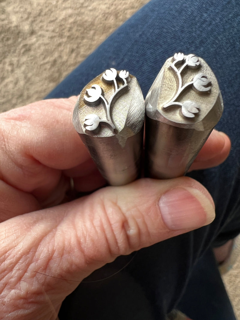 Lotus semi circle stamp