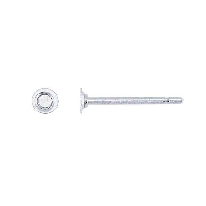 Sterling Silver Earring Post Pair 2.5mm Pad