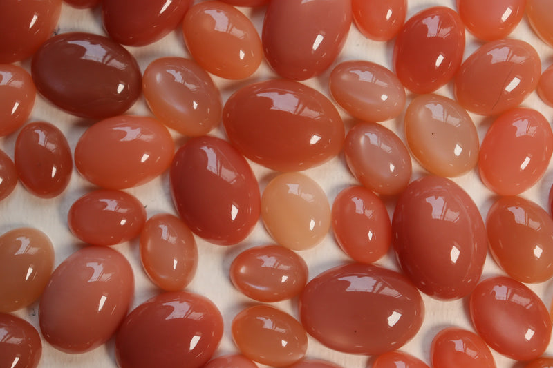 Peach moonstone Oval Cabochons