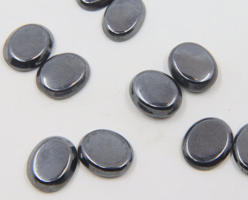 Flat top Hematite Cabochons