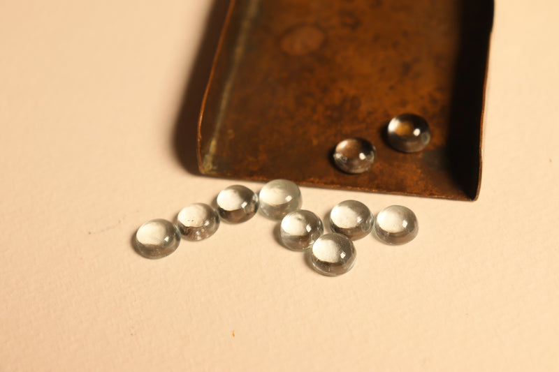Aquamarine Round Cabochons