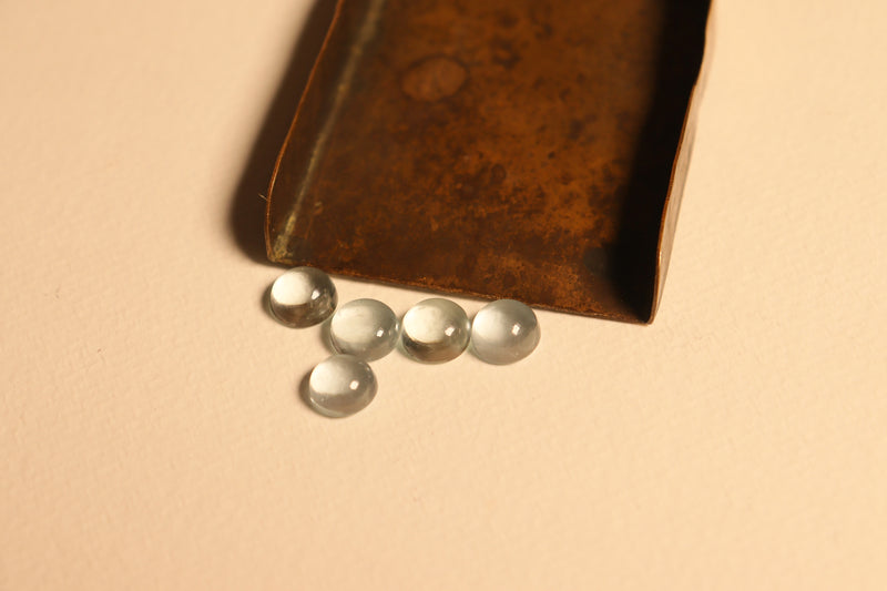 Aquamarine Round Cabochons